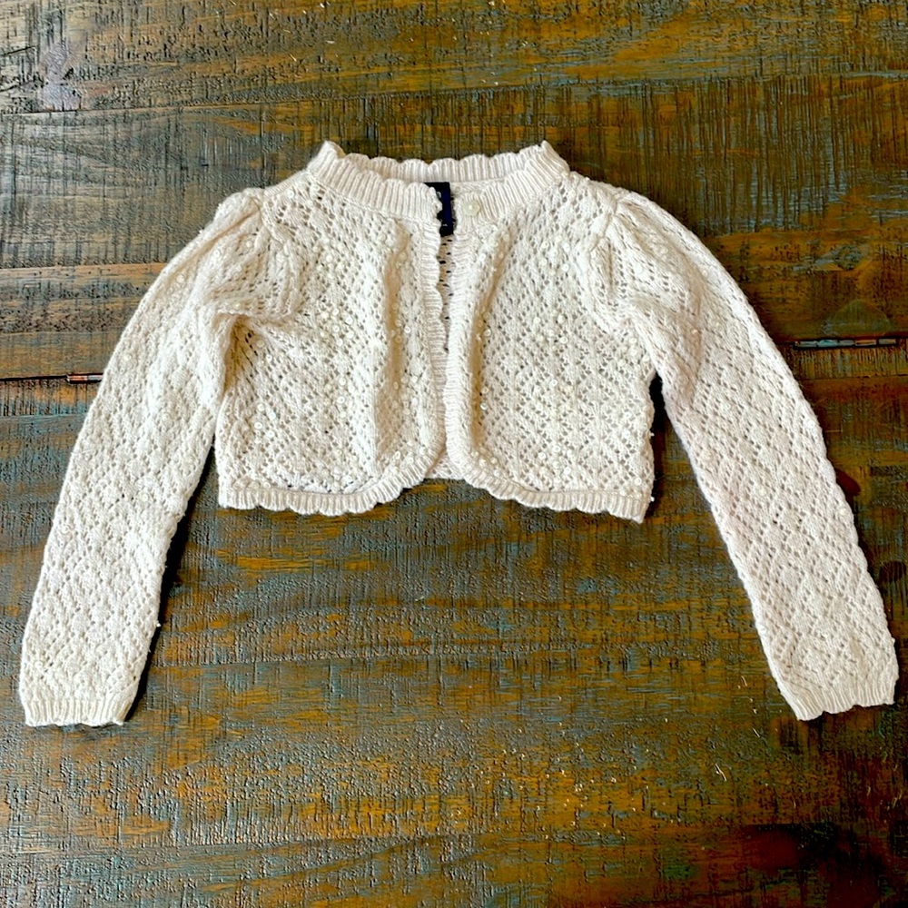 GAP cream bolero sequined jacket. 4-5 toddler girl